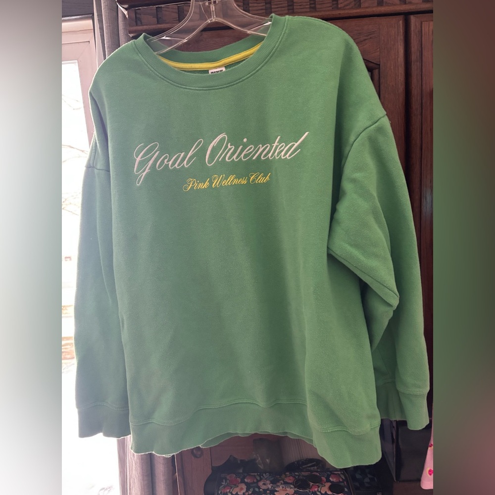 PINK Victoria's Secret Green Sweatshirt